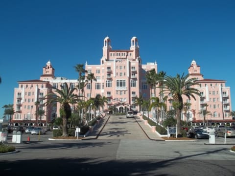 A photo of the exterior of the Don CeSar Hotel in Florida.