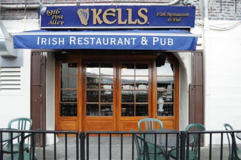 One of the entrances to Kell's Pub in Seattle, Washington.