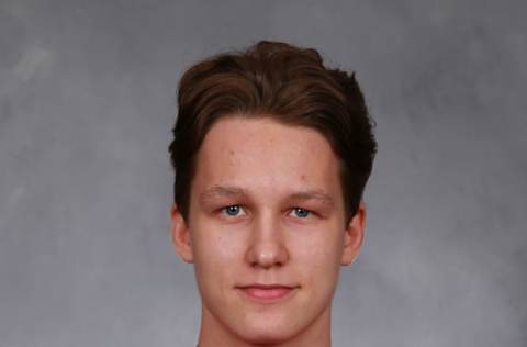 BUFFALO, NY – MAY 30: Patrik Puistola poses for a headshot at the NHL Scouting Combine on May 30, 2019 at Harborcenter in Buffalo, New York. (Photo by Bill Wippert/NHLI via Getty Images)