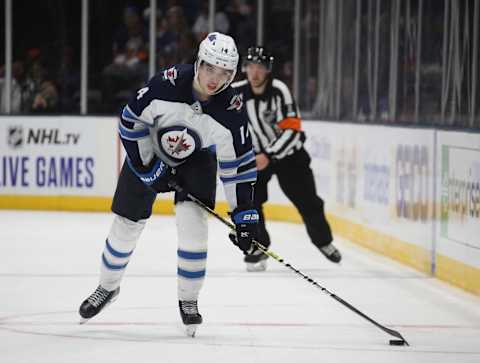 Winnipeg Jets, Ville Heinola #14 (Photo by Bruce Bennett/Getty Images)