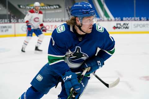 Brock Boeser of the Vancouver Canucks. (Bob Frid-USA TODAY Sports)