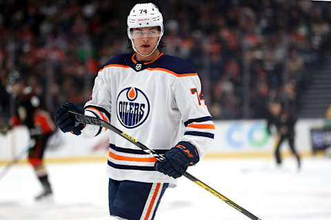 Ethan Bear, Edmonton Oilers (Photo by Sean M. Haffey/Getty Images)