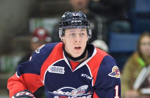 Logan Stanley of the Windsor Spitfires. Photo by Terry Wilson / OHL Images.