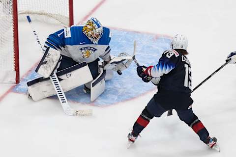 EDMONTON, AB – JANUARY 04: Cole Caufield (Photo by Codie McLachlan/Getty Images)