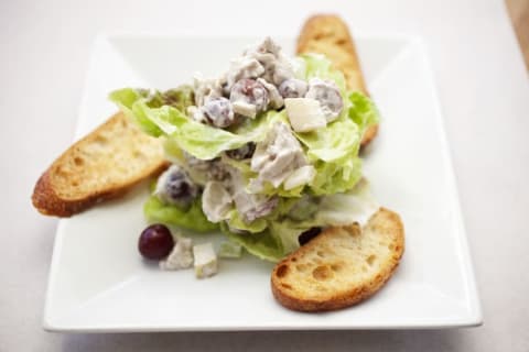 Waldorf Salad with turkey and crostini