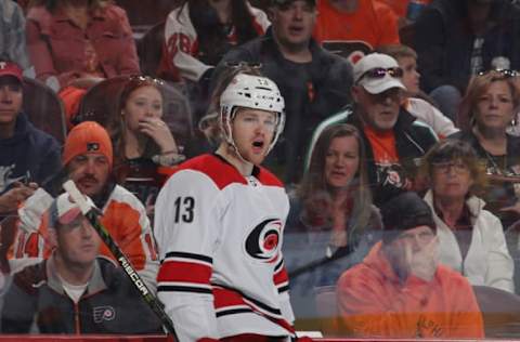 Warren Foegele, Carolina Hurricanes (Photo by Bruce Bennett/Getty Images)