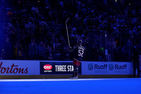 COLUMBUS, OHIO – APRIL 13: Emil Bemstrom’s late tying goal cost the Jackets the best odds at the 2023 NHL Draft Lottery (the Anaheim Ducks had the best odds and will pick second). (Photo by Jason Mowry/Getty Images)