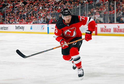 Tyler Toffoli #73 of the New Jersey Devils. (Photo by Bruce Bennett/Getty Images)