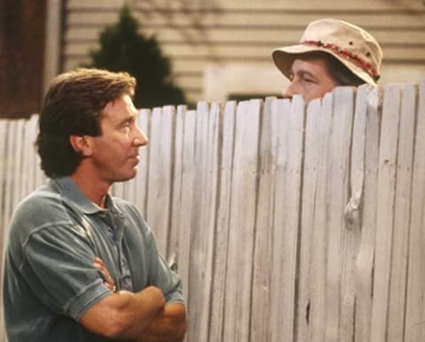 Tim Allen and Earl Hindman in Home Improvement.