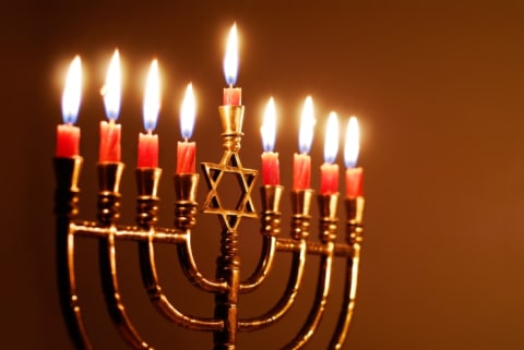 Star of David menorah