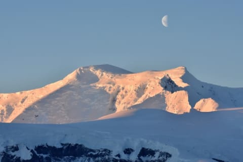 moonrise in Antarctica