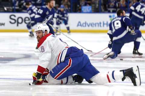 Shea Weber #6 of the Montreal Canadiens. (Photo by Mike Carlson/Getty Images)