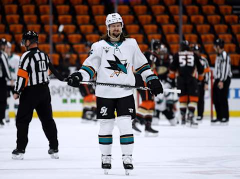 Erik Karlsson #65 of the San Jose Sharks. (Photo by Harry How/Getty Images)