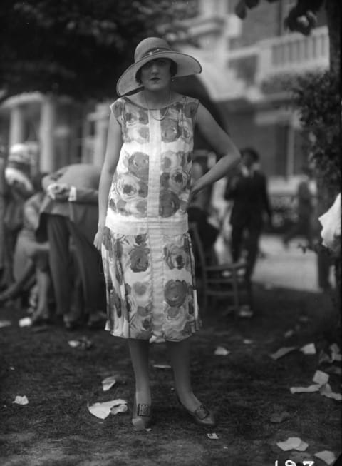 Woman wearing a trendy dress, 1925.