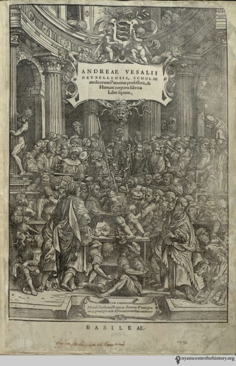 Frontispiece of Andreas Vesalius's Fabrica