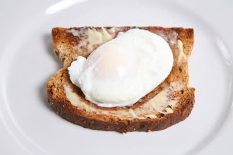 A poached egg on toast