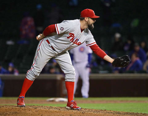 Neshek will be one of three seventh-inning relievers to keep opponents off the board. Photo by Jonathan Daniel/Getty Images.