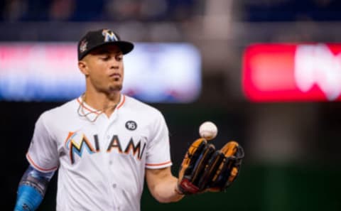 Giancarlo Stanton. (Photo by Rob Foldy/Miami Marlins via Getty Images)