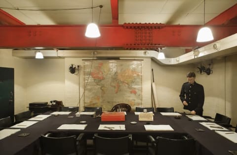 The Cabinet War Room as it’s seen today within Churchill War Rooms.