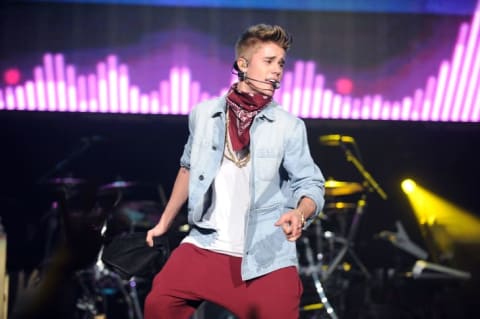 Justin Bieber at the 2012 Jingle Ball in Atlanta.