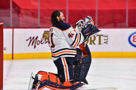 Mike Smith #41, Edmonton Oilers (Photo by Minas Panagiotakis/Getty Images)