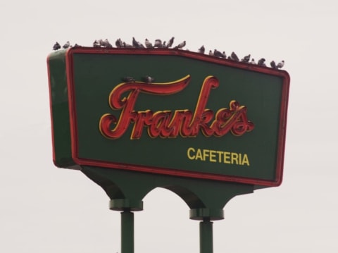 The sign for Franke's Cafeteria in Little Rock, Arkansas.