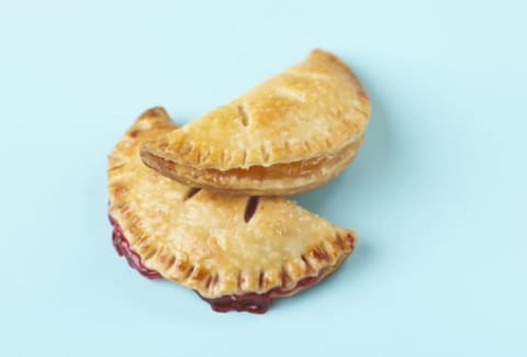 Two fried fruit pies.