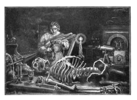 A Plate from 1922 edition of Frankenstein.