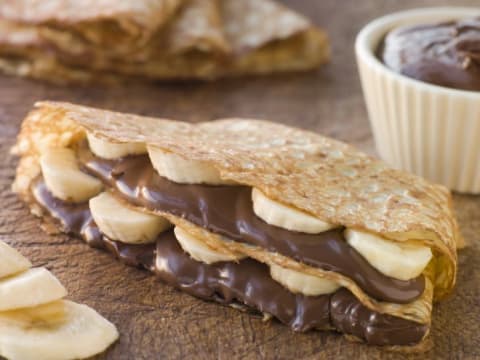 Nutella and banana quesadillas.