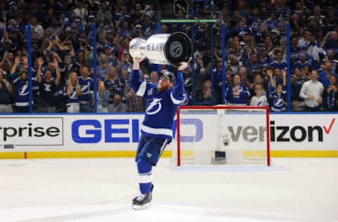 Blake Coleman #20 of the Tampa Bay Lightning. (Photo by Bruce Bennett/Getty Images)