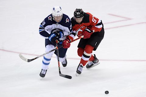 New Jersey Devils left wing Nikita Gusev (97): (Joe Camporeale-USA TODAY Sports)