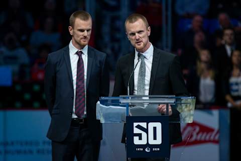 Henrik and Daniel Sedin. (Photo by Ben Nelms/Getty Images)