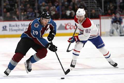 DENVER, COLORADO – DECEMBER 19: Montreal Canadiens Jonathan Drouin (Photo by Matthew Stockman/Getty Images)