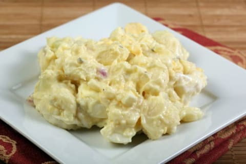 Potato salad on a plate