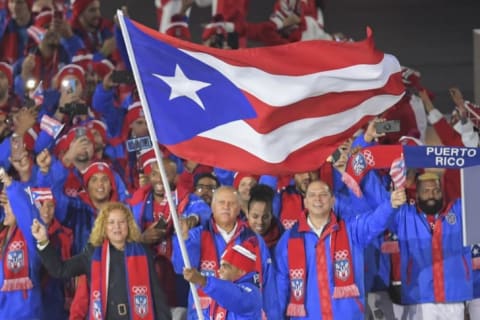 Puerto Rican flag at the Olympics.