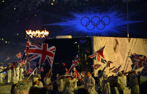 British flag at the Olympics.