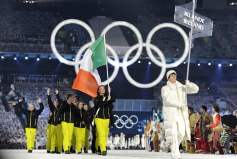 The Irish flag at the 2010 Winter Olympics in Vancouver