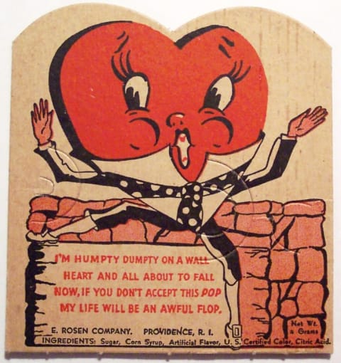 Candy valentine, 20th century.