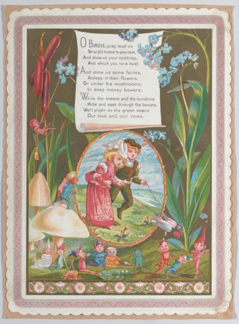 A 1874 valentine by Catherine Greenaway.