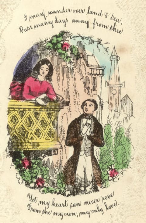 A vintage Valentine circa 1860.