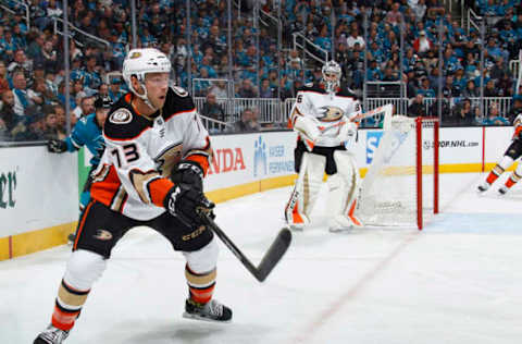 SAN JOSE, CA – APRIL 16: Andy Welinski #73 of the Anaheim Ducks skates against the San Jose Sharks in Game Three of the Western Conference First Round during the 2018 NHL Stanley Cup Playoffs. (Photo by Rocky W. Widner/NHL/Getty Images)