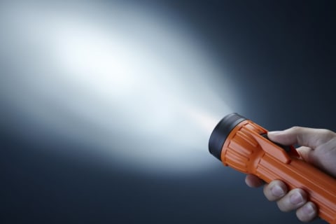 orange flashlight