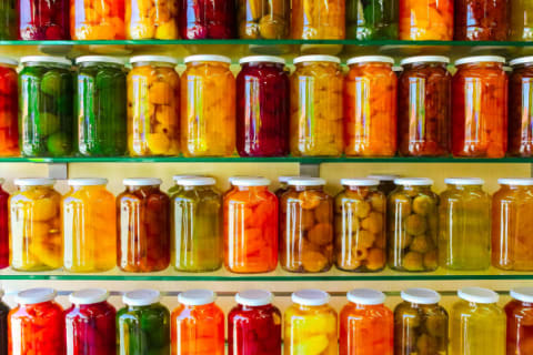 jars of canned veggies