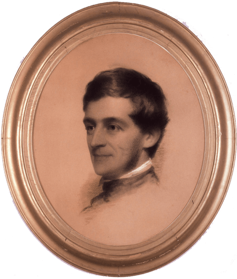 A 1846 portrait of Emerson, from friend Henry Wadsworth Longfellow's personal collection.