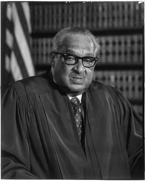 Official U.S. Supreme Court portrait of Justice Thurgood Marshall in 1976