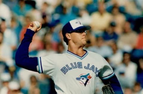 CANADA – APRIL 18: Making his pitch: Reliever Tom Henke would probably like to terminate some of the Blue Jay brass after the disparaging remarks they made about him to arbitrator yesterday in Chicago. (Photo by Jeff Goode/Toronto Star via Getty Images)