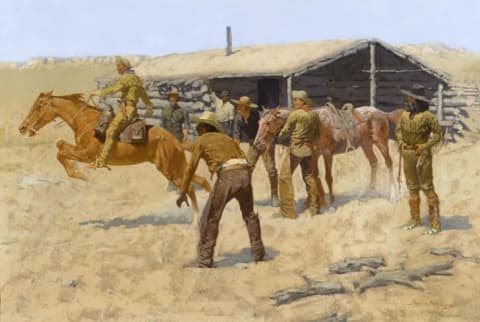 Frederick Remington's The Coming and Going of the Pony Express, 1900.