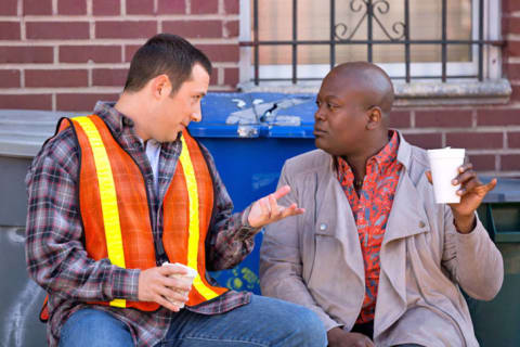 Mike Carlsen and Tituss Burgess in Unbreakable Kimmy Schmidt