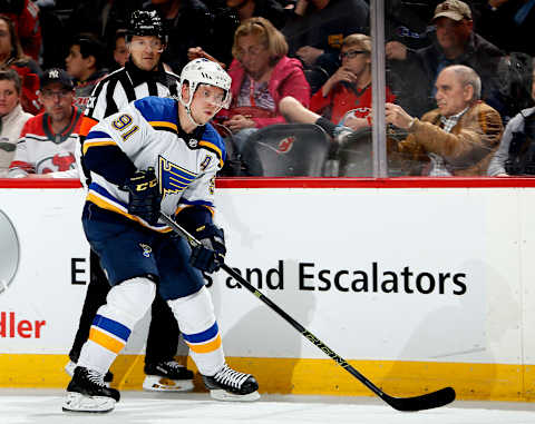 Vladimir Tarasenko #91 of the St. Louis Blues (Photo by Paul Bereswill/Getty Images)