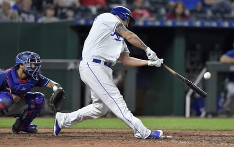 Moustakas has cooled off after a hot start, which many affect his trade market. John Sleezer/Kansas City Star/TNS via Getty Images.